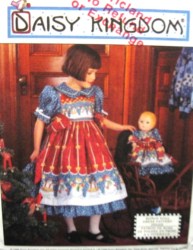 7303 DK EMPIRE DRESS, PINAFORE, 17'' DOLL DRESS PATTERN 3-8